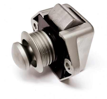 Incuietoare dulap "Push Snap Mini" completa, ARGINTIU MAT