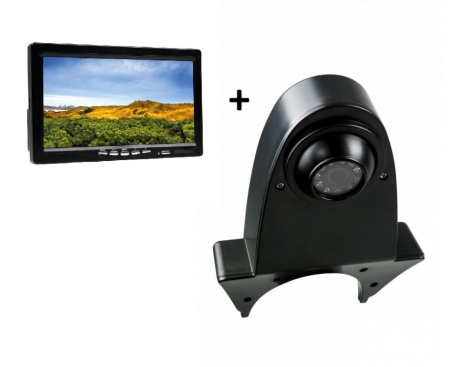 Kit universal camera marsarier NEGRU si monitor pentru camper