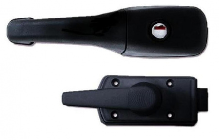 Incuietoare completa fara cilindru si cheie, 222 x 59 mm pentru rulote