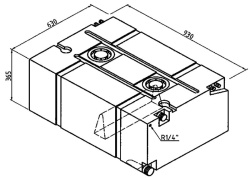 200l tank for clean or grey water with preformed filling spout - Img 2