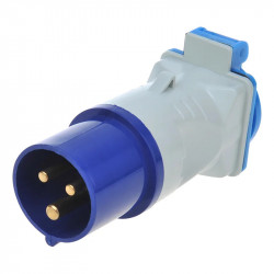 Adapter CEE plug to Schuko socket, 16A IP44 protection