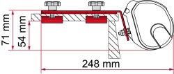 Adaptor pentru Fiamma F35 pe bare transversale standard