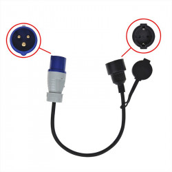 Adaptor ștecher CEE si priză Schuko (40 cm), 16A protectie IP44 - Img 2