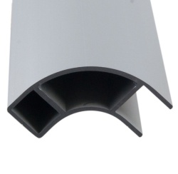 Aluminium corner profile for 1 15 mm furniture panel,