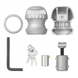 Anti-theft lock for towing system, made of sturdy metal, with funnel and 2 keys - Img 4