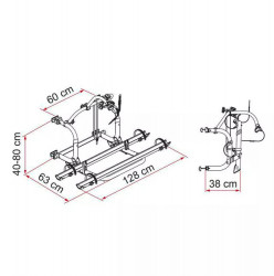 Bicycle carrier "Fiamma Carry-Bike PRO C N for motorhomes and camper vans (Ducato etc) - Img 2