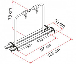 Bicycle carrier for Fiamma XL A caravan carrier - Img 5