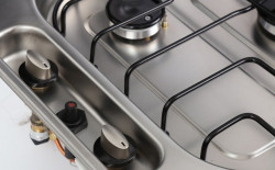 Built-in stove / sink FL1401 with 2 burners and glass lid, sink on LEFT SIDE - Img 2