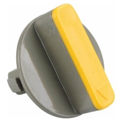 Buton clapetă pentru caseta de reziduuri Thetford C2, C3, C4, gri / galben