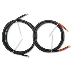 Cable section 10 mmp with M8 cable shoes, 2 pcs RED and BLACK