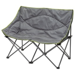 Canapea pliabilă Berger Relax Double pentru 2 persoane, gri-verde