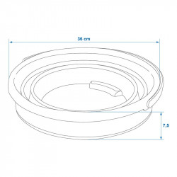 Colla collapsible silicone bucket, 15l blue and grey - Img 5