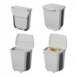 Collapsible waste bin 8l for caravans or motorhomes with lid and fastening system - Img 2