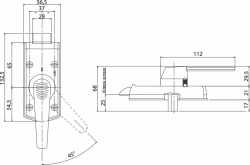 Complete lock without cylinder and key, 222 x 59 mm for caravans - Img 6