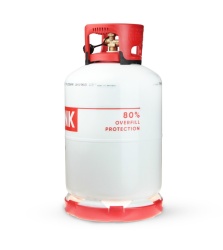 DUPLEX steel refillable LPG tank, weight 8.65 kg, multivalve, 27.2 litres - Img 3