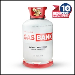 DUPLEX steel refillable LPG tank, weight 8.65 kg, multivalve, 27.2 litres - Img 2