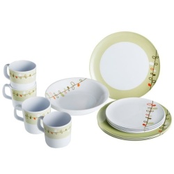 Esprit melamine crockery set with anti-slip system, 16 pieces