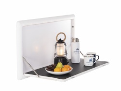 External folding table for attaching to caravans or motorhomes