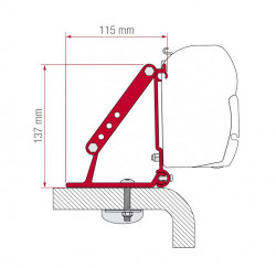 Fiamma F45 awning adapter for flat roof, code Fiamma 98655-316