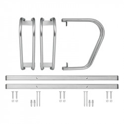 Galvanised steel outdoor bicycle rack, 3 places - Img 4