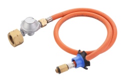 Gas hose adaptor from standard cylinder to gas cartridge