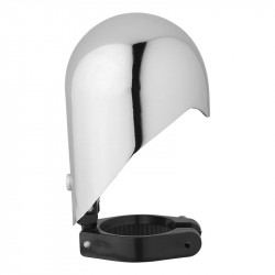 Hinged chrome-plated towing hook guard