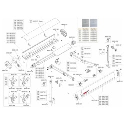 Inserție suport 370, dreapta pentru marchiza Fiamma F65/F65 S - Img 2
