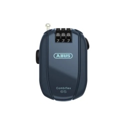 Lacăt cu cablu retractabil ABUS Combiflex StopOver 65, culoare albastru midnight blue