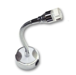 Lampă LED 12V cu comutator pentru interior rulote, crom - Img 2