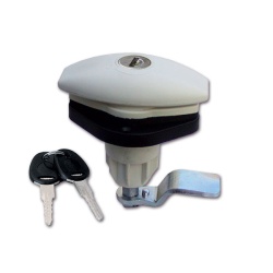Lock for garage door for motorhomes, 80 x 40 mm, ALB