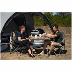 Masa camping Menton L cu blat de bambus ( 100 x 70) si picioare reglabile - Img 7