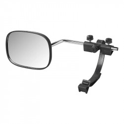 Mirror extension with clip-on system and flat mirror
