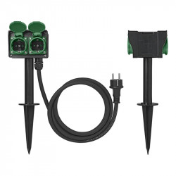 Multiple socket outlet for outdoor, IP44 protection, 2 posts - Img 2