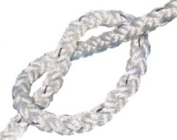 Parama profesională SQUARELINE, multifilament poliester, diametru 16 mm, sarcina max 3850 kg, ALB cu insertii