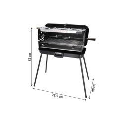 Portable gas barbecue/cooker with 3 burners and a rotisserie, 30 Mbar - Img 5