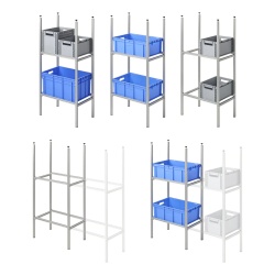 Rafturi din aluminiu pentru depozitare in garajul autorulotei – pachet de baza - Img 2