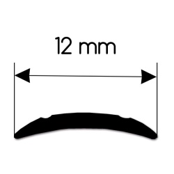 Rail trim, width 12 mm, per metre, white - Img 2