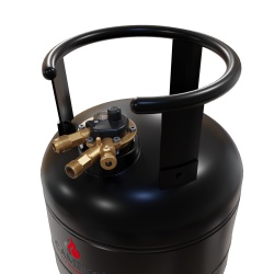 Rezervor GPL reincarcabil din otel cu multivalva si indicator umplere, 15l , inaltime 385 mm - Img 7