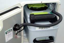 SOG ventilation system for service door installation