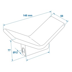 Stop roller "V" black polythene for peridoc - Img 5