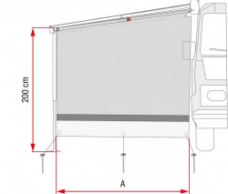 Sun View side wall for Fiamma F45/ F65/ F80 awnings - Img 2