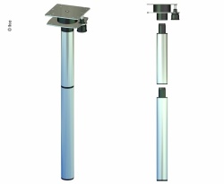 Swivelling table leg for caravans and motorhomes, 756 mm