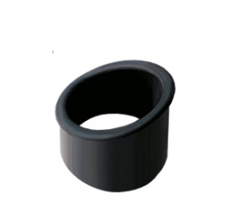 Tub protectie de cauciuc negru pentru suportul incastrat de undita, diametru 45 mm