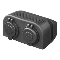 USB A + C double socket kit, and 12V car socket, surface mounted - Img 3