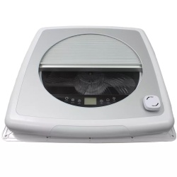 Ventilator - trapa 40 x 40 Berger, iluminare LED, functionare pe ploaie, capac negru - Img 6