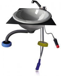Water sink assembly for motorhomes, commercial caravans