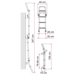 8-step outdoor fixed modular ladder "Deluxe 8", 247 cm - Img 2
