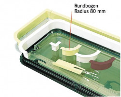 80° round corner profile for window frame