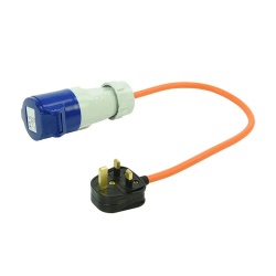 Adapter stecher England and CEE plug (40 cm), 16A IP44 protection - Img 3