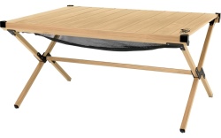 Aluminium folding table with rolling table top 89 x 70 cm, bamboo colour - Img 3